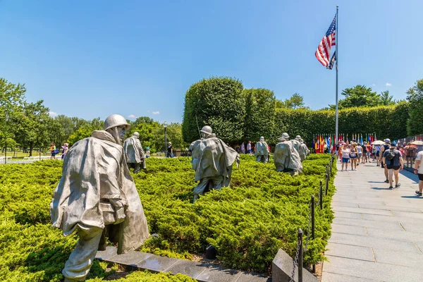 Washington Usa Maart 2020 Koreaans Oorlogsmonument Voor Veteranen Washington Een — Stockfoto