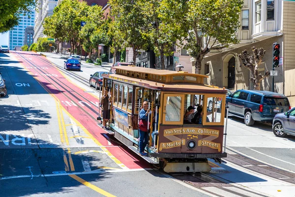 San Francisco Usa Marca 2020 Kolejka Linowa San Francisco Kalifornia — Zdjęcie stockowe