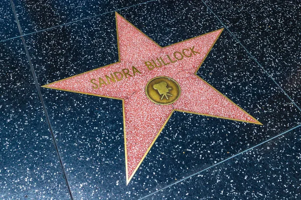 Los Angeles Hollywood Usa March 2020 Hvězda Sandra Bullock Hollywood — Stock fotografie