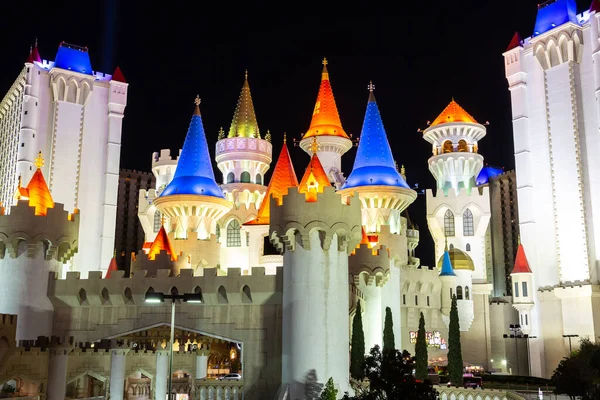 Las Vegas Usa Maart 2020 Excalibur Hotel Casino Nachts Las — Stockfoto