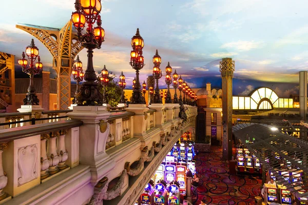 Las Vegas สหร ฐอเมร นาคม 2020 ภายในโรงแรมและคาส โนลาสเวก สในลาสเวก เนวาดา — ภาพถ่ายสต็อก