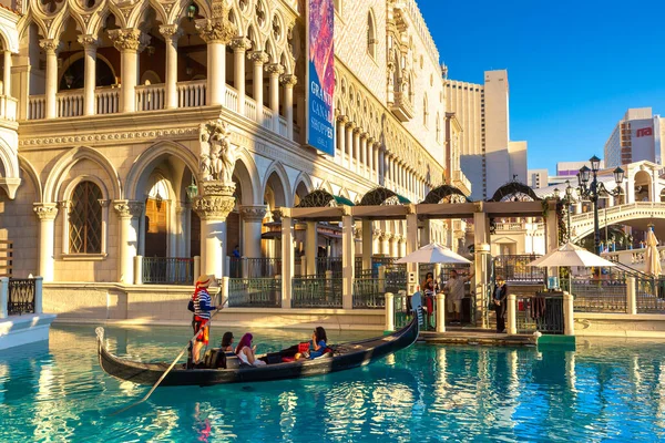 Las Vegas Usa Marzo 2020 Giro Gondola Venetian Hotel Casino — Foto Stock
