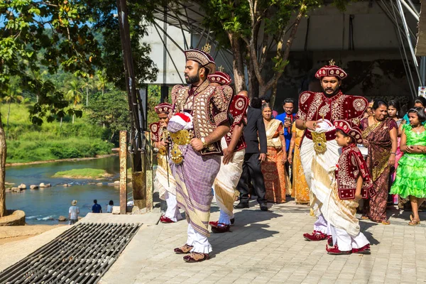 Pinnawala Sri Lanka Fevereiro 2020 Casamento Tradicional Sri Lanka Dia — Fotografia de Stock