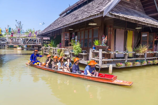 Pattaya Tailandia Marzo 2020 Mercado Flotante Pattaya Tailandia Día Verano — Foto de Stock