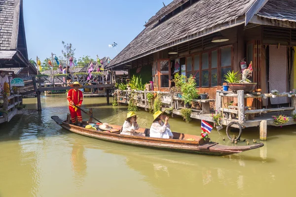 Pattaya Tailandia Marzo 2020 Mercado Flotante Pattaya Tailandia Día Verano — Foto de Stock