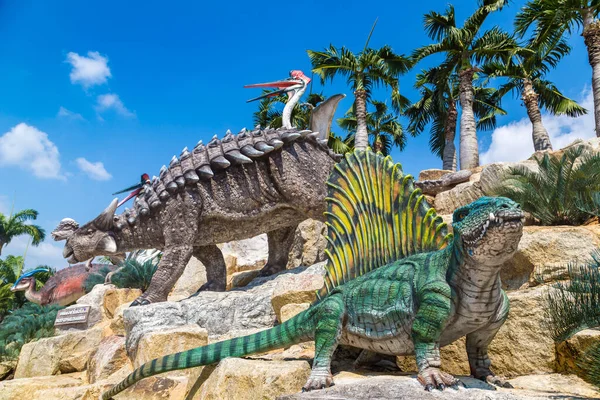 Pattaya Thailand February 2020 Dinosaur Valley Nong Nooch Tropical Botanical — Stock Photo, Image