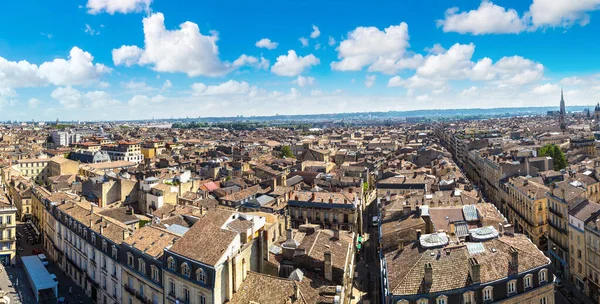 Panoramisch Luchtfoto Van Bordeaux Een Mooie Zomerdag Frankrijk — Stockfoto