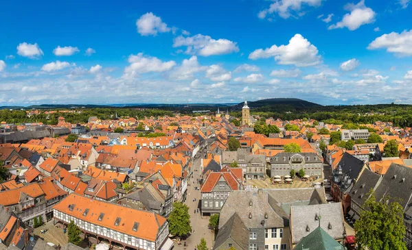 Panorama Luftaufnahme Von Goslar Einem Schönen Sommertag Deutschland — Stockfoto