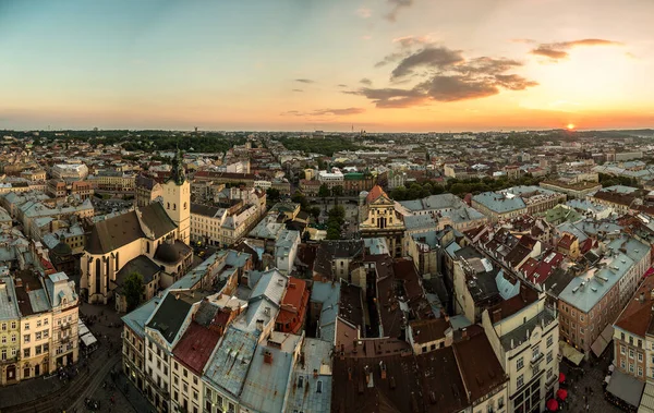 Панорамный Вид Львова Прекрасный Летний День Украина — стоковое фото