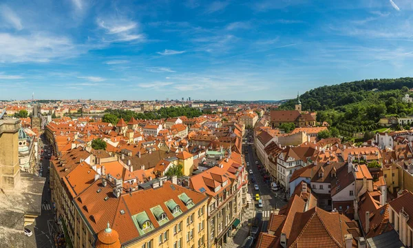 Vista Aérea Panorámica Praga Hermoso Día Verano República Checa — Foto de Stock