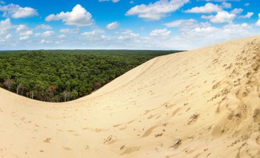 Dune Pilat (Dune du pile) - en yüksek kumul Avrupa, Arcachon Bay, Aquitaine, Fransa, Atlantik Okyanusu