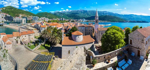 Panorama Old Town Budva Beautiful Summer Day Montenegro — Stock Photo, Image