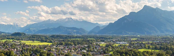Vista Aerea Panoramica Salisburgo Austria Una Bella Giornata Estiva — Foto Stock
