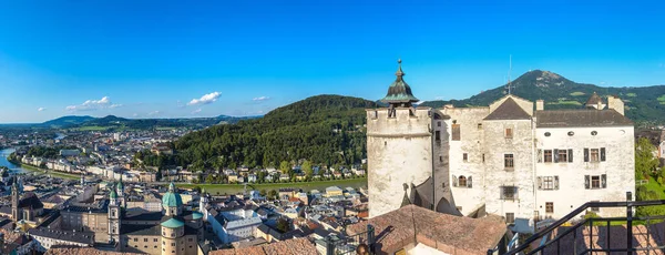 Salzburg Festung Hohensalzburg Österreich Einem Schönen Sommertag — Stockfoto