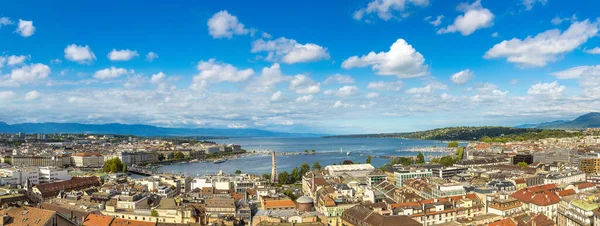 Panoramic Aerial View Geneva Beautiful Summer Day Switzerland — Stock Photo, Image