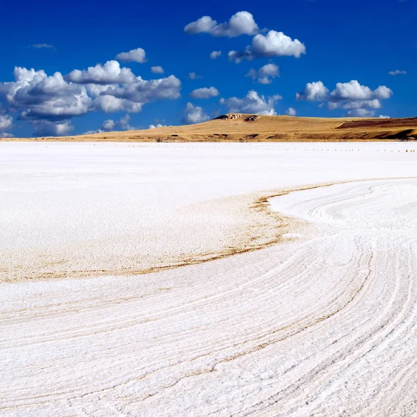 Paesaggio lago salato . — Foto Stock