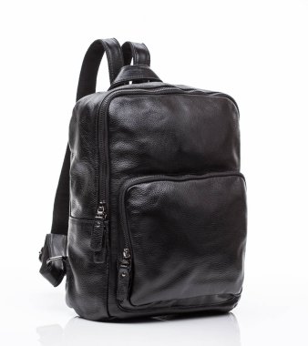 siyah deri rahat sırt çantası 