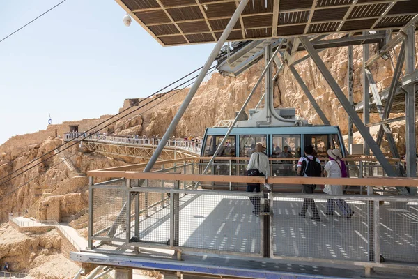 Teleféricos em Masada National Park, Israel — Fotografia de Stock