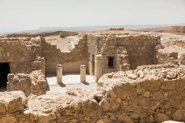 在马萨达国家公园，以色列的罗马废墟 — 图库照片