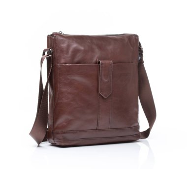 kahverengi deri erkek rahat veya iş çanta 
