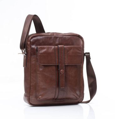 kahverengi deri erkek rahat veya iş çanta 