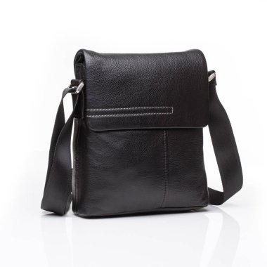 siyah deri erkek rahat veya iş evrak çantası 