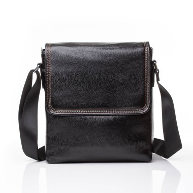 siyah deri erkek rahat veya iş evrak çantası 