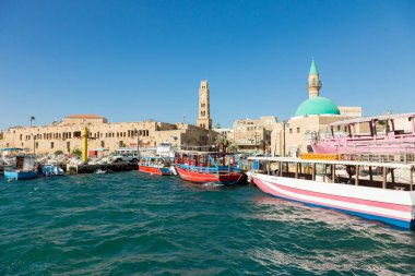 Akko, İsrail 'deki marinada yelkenliler