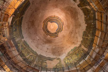 under the dome of The Rotunda of Galerius, Thessaloniki clipart