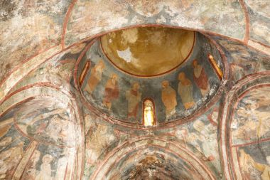 St. Nicholas Foundoukli Rodos, Yunanistan, duvar resimleri 