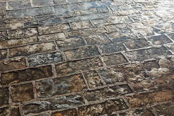 Wet pavement after the rain in Budva — Stock Photo, Image