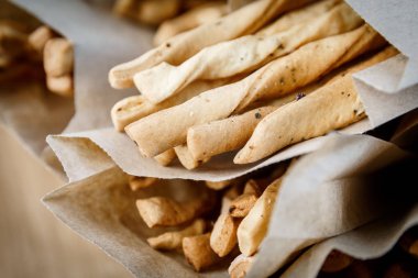 grisini bir zanaat kağıt paket 