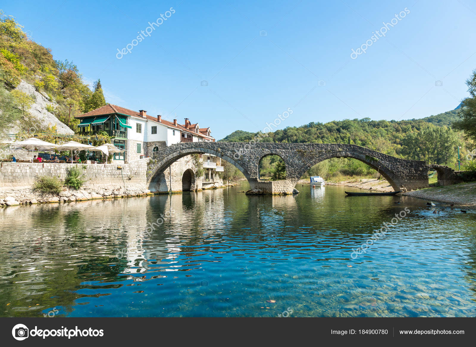 The Old Arched Stone Bridge Of Rijeka Crnojevica Montenegro Stock Editorial Photo C Gerasimov