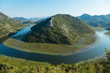Göl İşkodra Nationa Rijeka Crnojevica nehire nehir eğimli