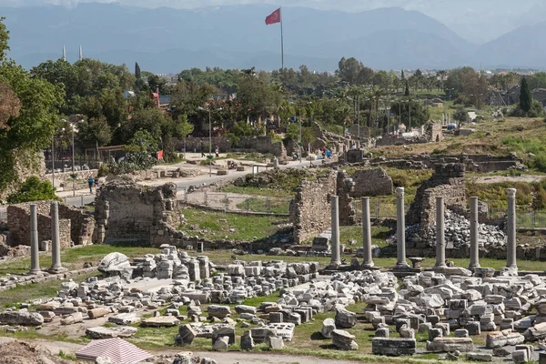 Antiguas ruinas romanas en Side, Turquía —  Fotos de Stock