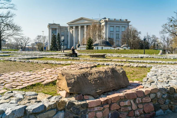 Kyjev Ukrajina Dubna 2020 Zobrazit Zda Historické Místo Založením Kostela — Stock fotografie