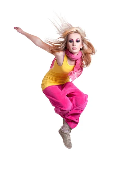 Porträt einer glücklichen jungen Tänzerin — Stockfoto