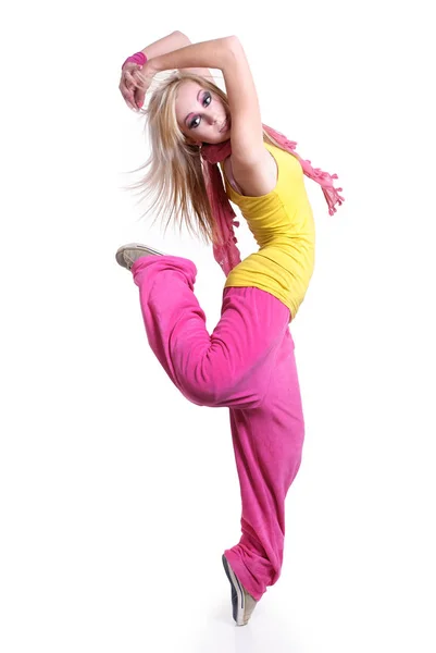 Portrait of a happy young dancer girl — Stock Photo, Image