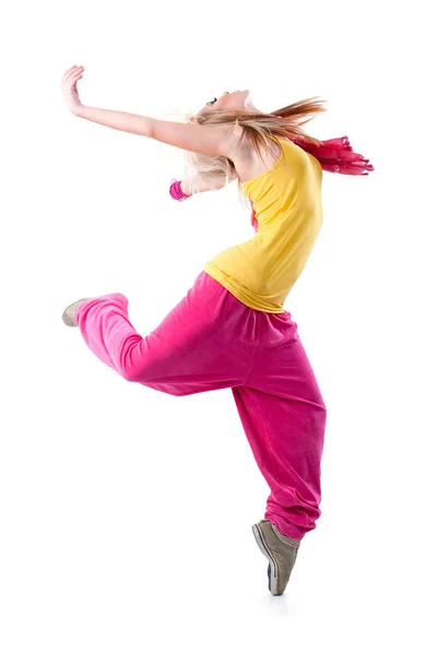 Portrait of a happy young dancer girl — Stock Photo, Image