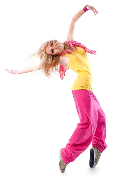 Porträt einer glücklichen jungen Tänzerin — Stockfoto