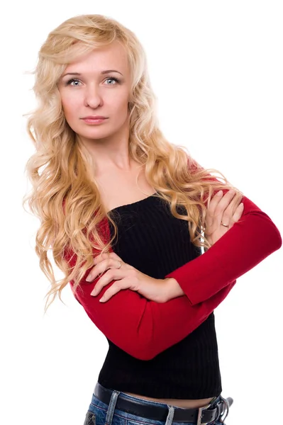 Portrait of a beautiful blonde girl — Stock Photo, Image