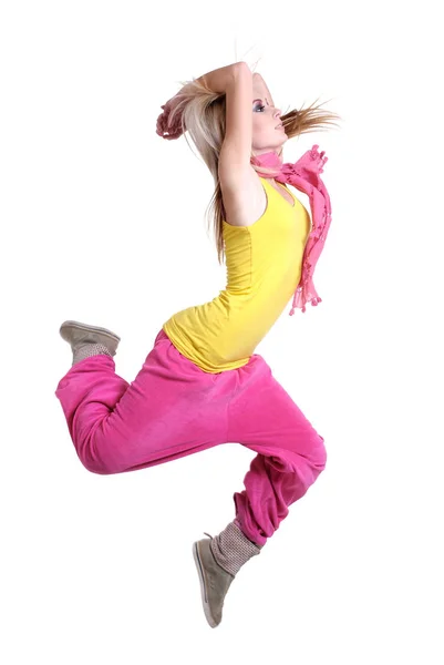 Portrait of a happy young dancer girl — Stock Photo, Image