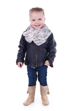 Babe deri ceketli ve