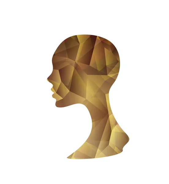 Low poly Abstract Woman's Silhouette