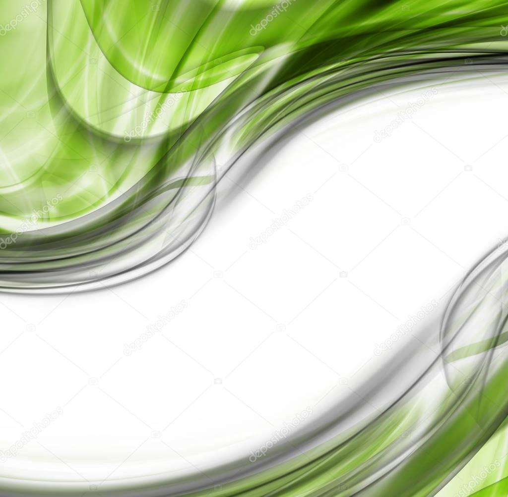 Abstract Green Background. Abstraction Modern Waved
