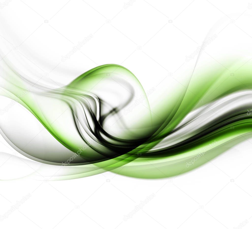 Abstract Green Smoke Background