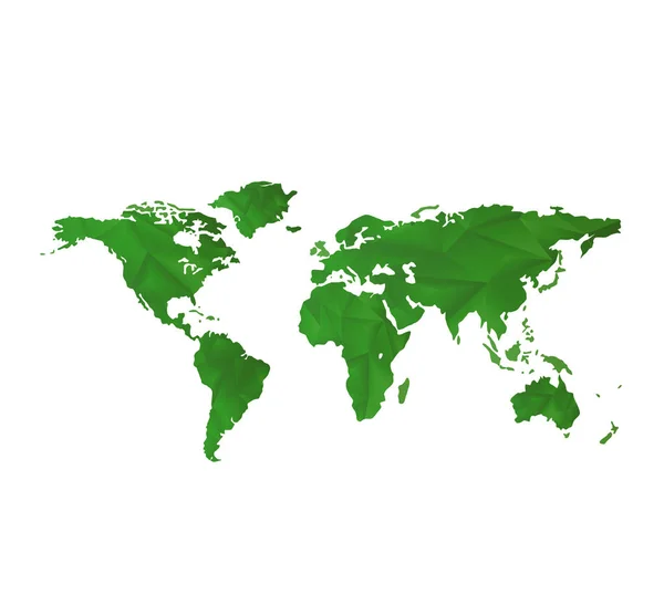 Lage poly geometrische wereldkaart — Stockvector