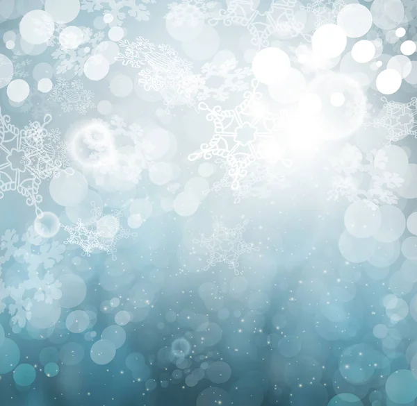 抽象的な冬美しい雪の結晶の背景 — ストックベクタ