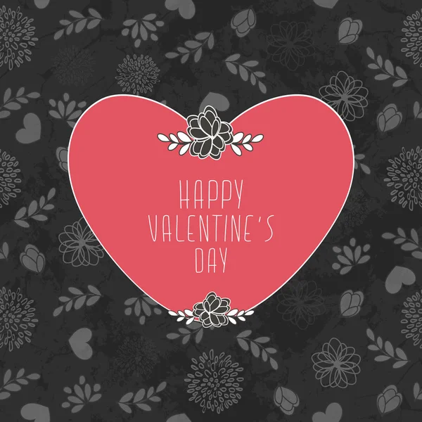 Valentine's Card  With Hearts — Stock Vector