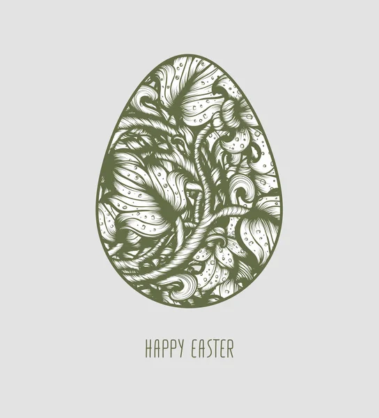 Kézzel rajzolt Grunge húsvéti tojás — Stock Vector